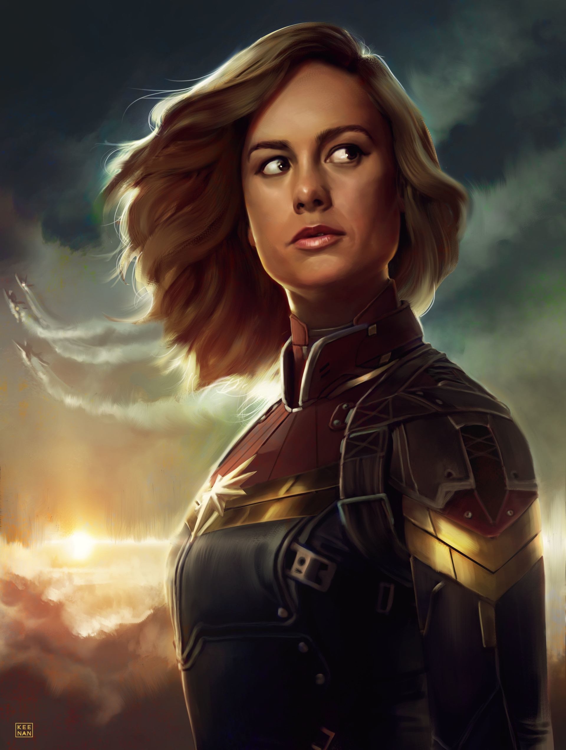 ArtStation - Captain Marvel Brie Larson, Dave Keenan
