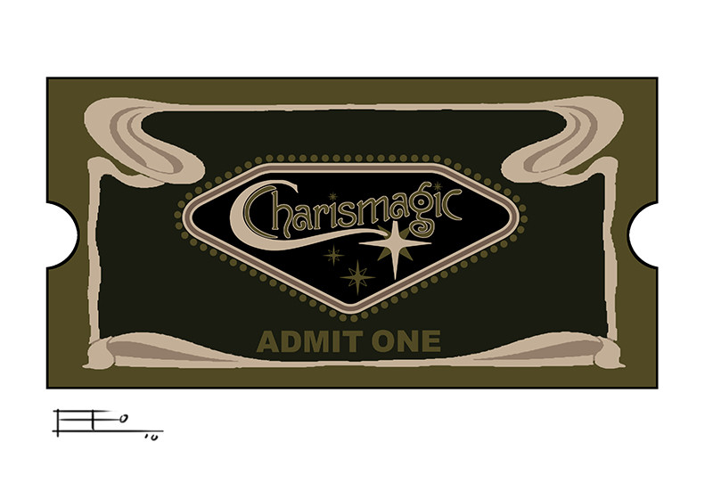 Prop Design: Charismagic ticket