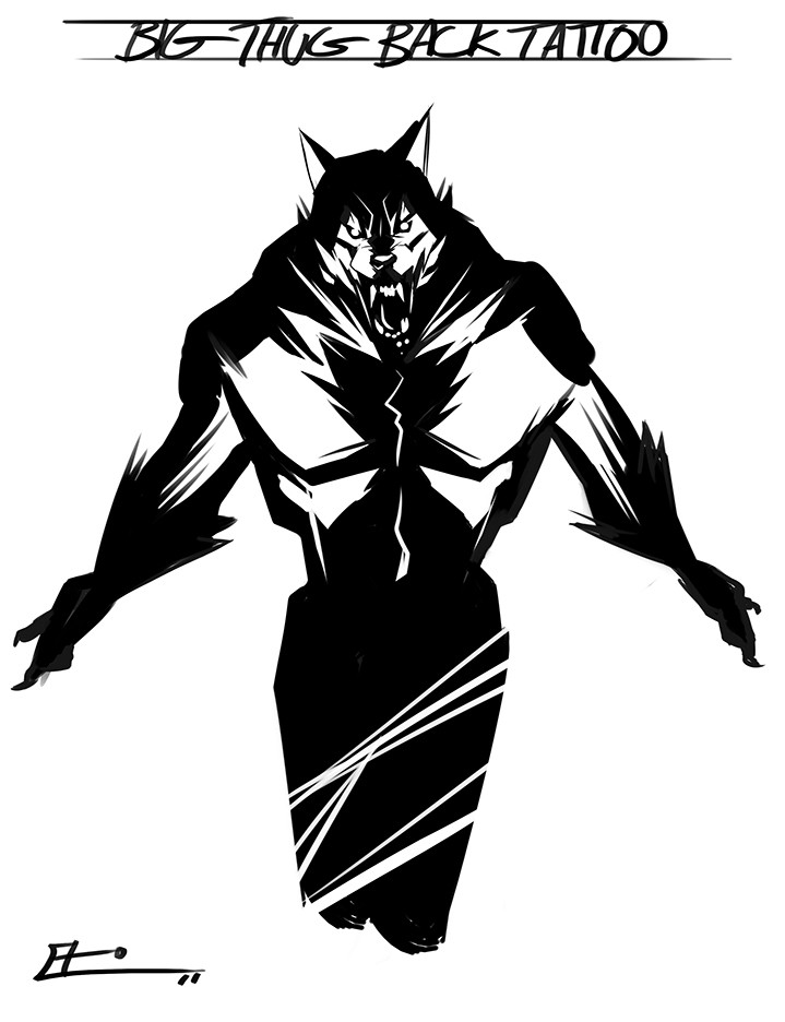 Tattoo Design: The beast at your back