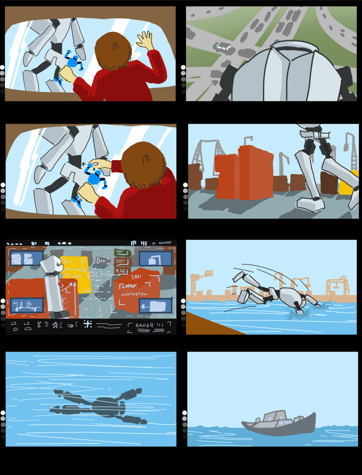 Second digital storyboard - coloured