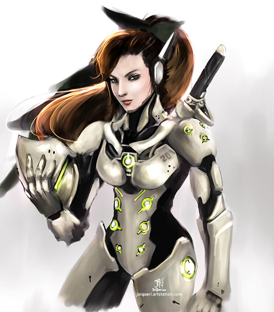 Artstation Genji Female Version Overwatch Jai Queri Anime genji character art cute art character design pictures character anime guys anime funny. artstation genji female version