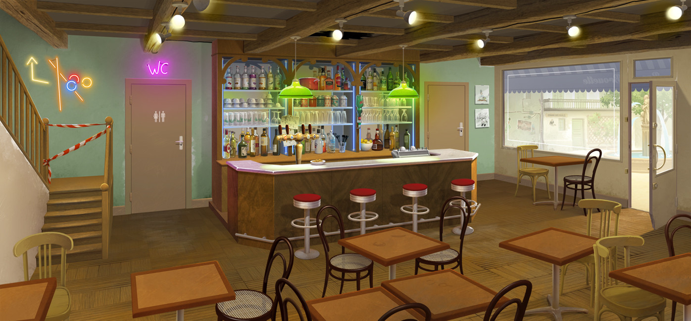 Le bar - décor / The bar - background