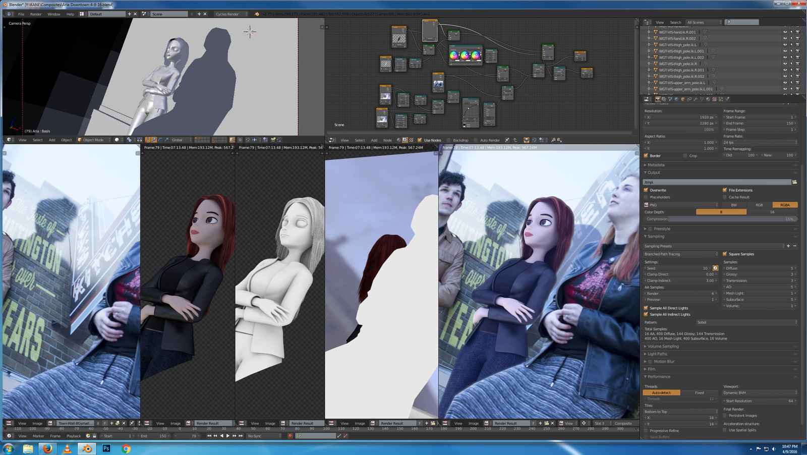 Compositing WIP screenshot.
