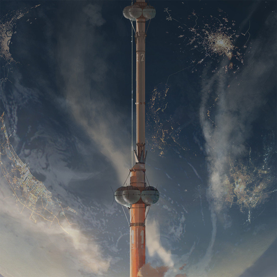 Artstation Space Elevator Zsolt Kuczora