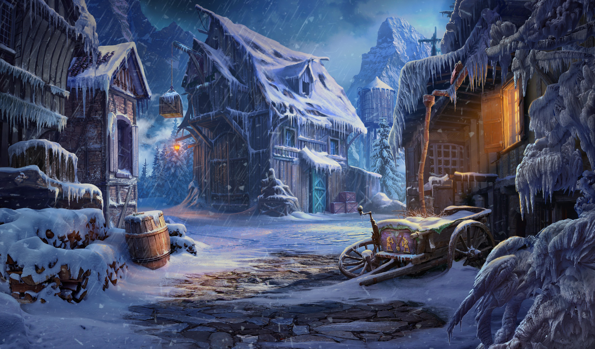 winter town hd wallpapers