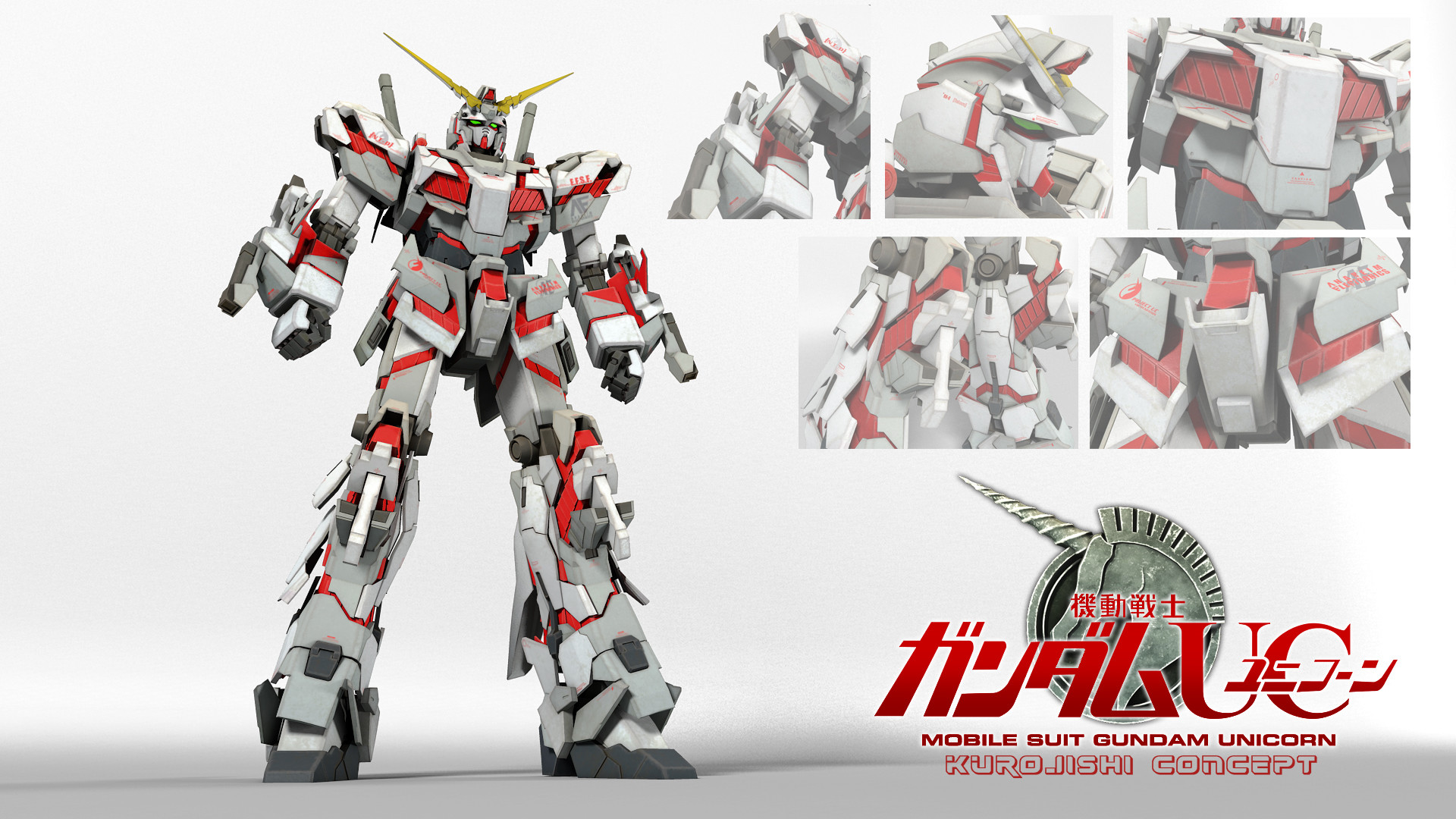 Kurojishi Rio Gundam Unicorn Wallpaper