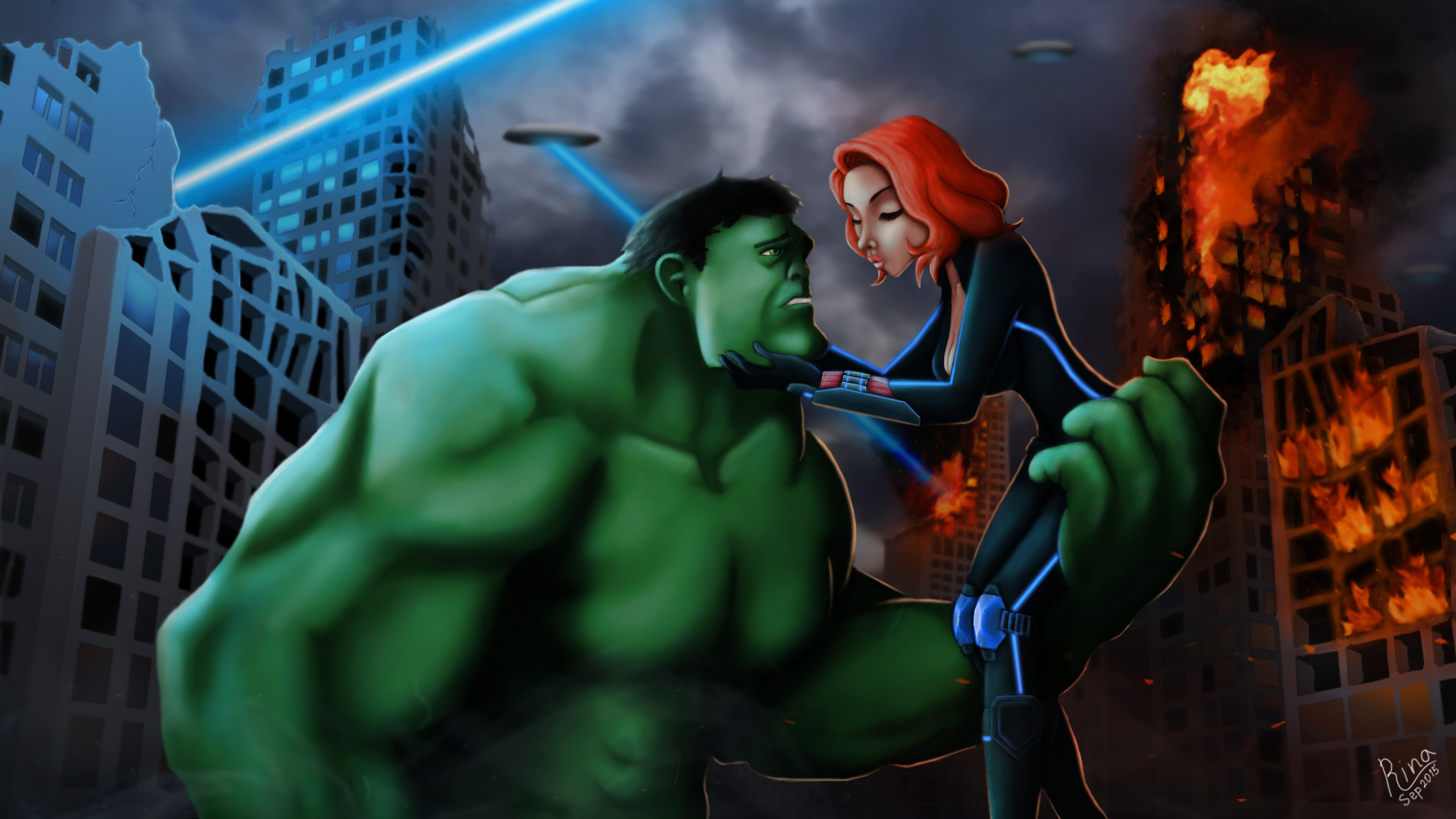 Artstation Hulk And Black Widow 2015 Marina Matiash