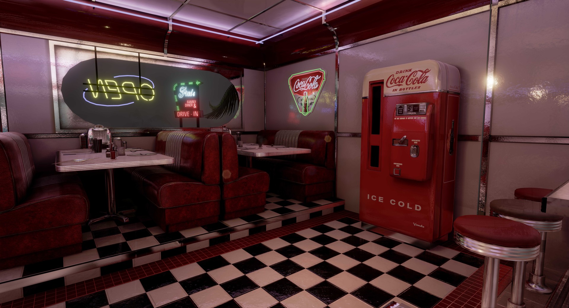 George O Keeffe 50s Diner Diorama