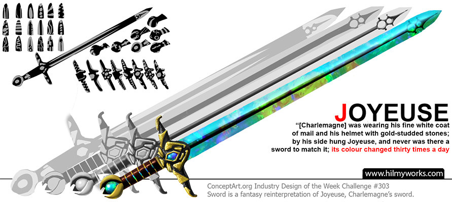 Hilmy Abdul Rahim - Joyeuse Sword Concept for ConceptArt.Org's Industry  Design of the Week