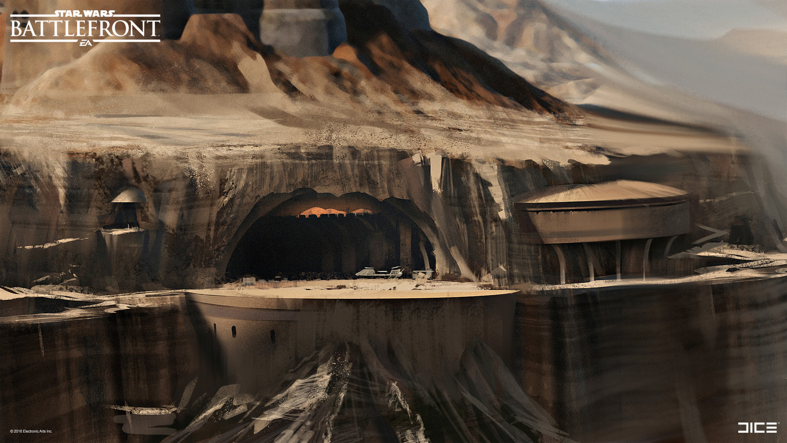 Jabba's Palace Concept Art  for the Star Wars Battlefront Outer Rim DLC. (2015)