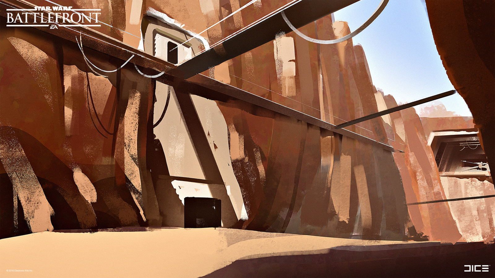 Tatooine Concept Art for the 2015 Star Wars Battlefront game. (2014)