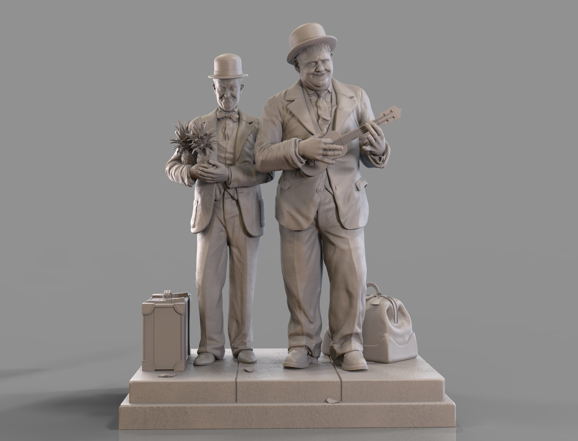 Danko artstation Laurel and Hardy statue