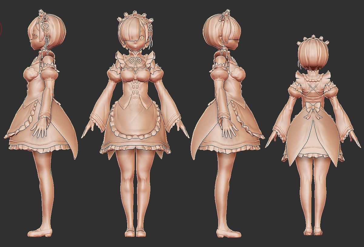 Artstation Rem Re Zero Krisu Miushy Cristian Cagnune