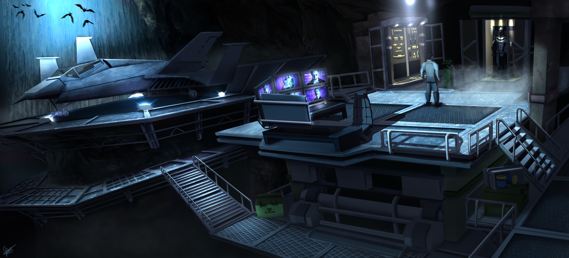 The 40 Most Epic Batcave Zoom Backgrounds - Virtual Background Image