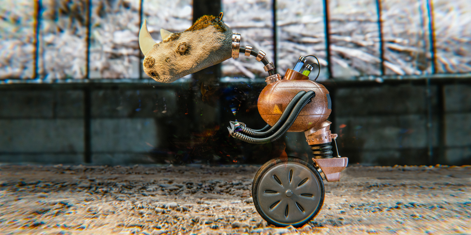 ArtStation Rhino on a Unicycle