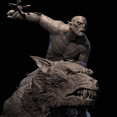 Azog on Warg- some new renders