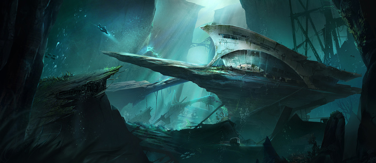 Artstation Underwater Ruins Eilene Cherie