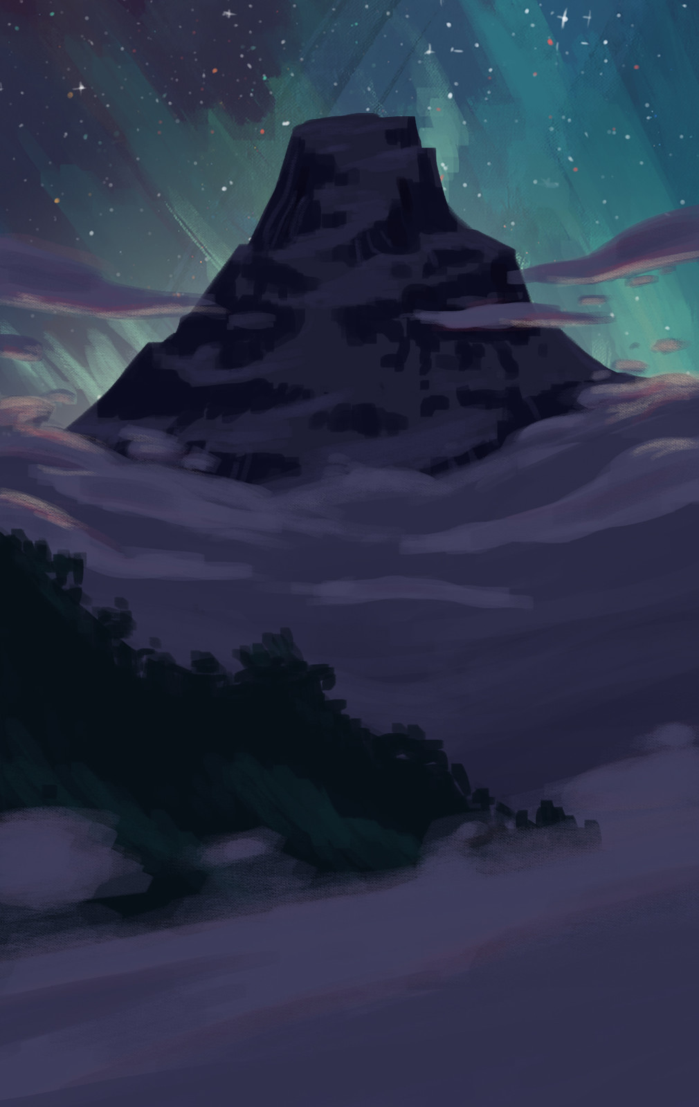 A rough for the final shot behind