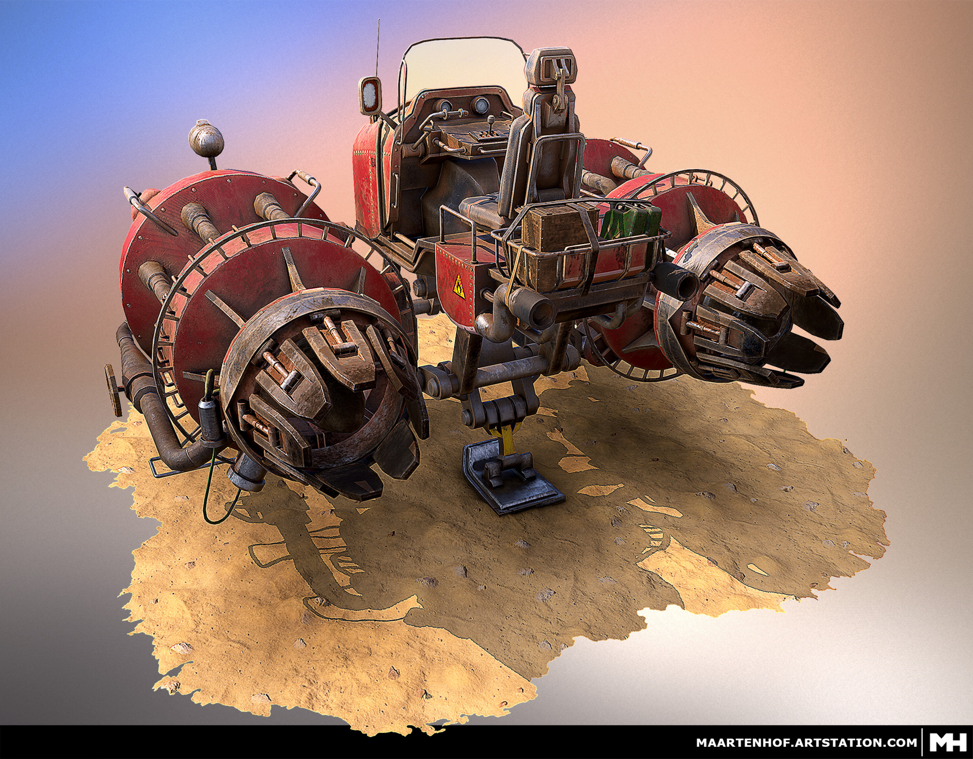 Sci Fi Desert Vehicle By Maarten Hof Imaginarytechnology