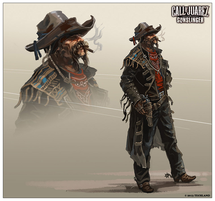 Artstation Call Of Juarez Gunslinger Character Art Wojciech Ostrycharz