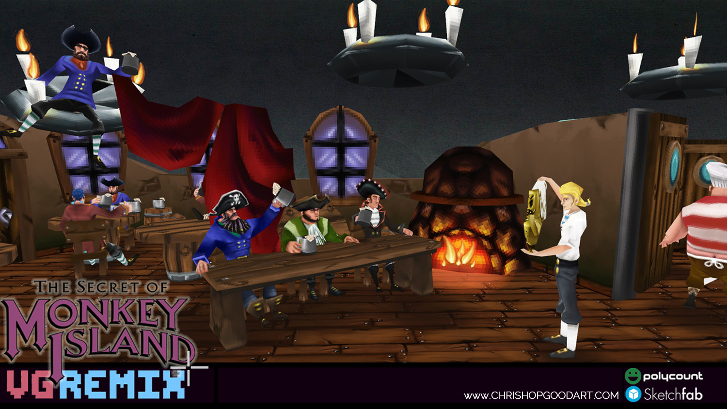 artstation vg remix the secret of monkey island scumm bar chris hopgood