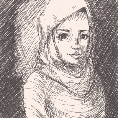 Image result for  sketch of earlier arab girls