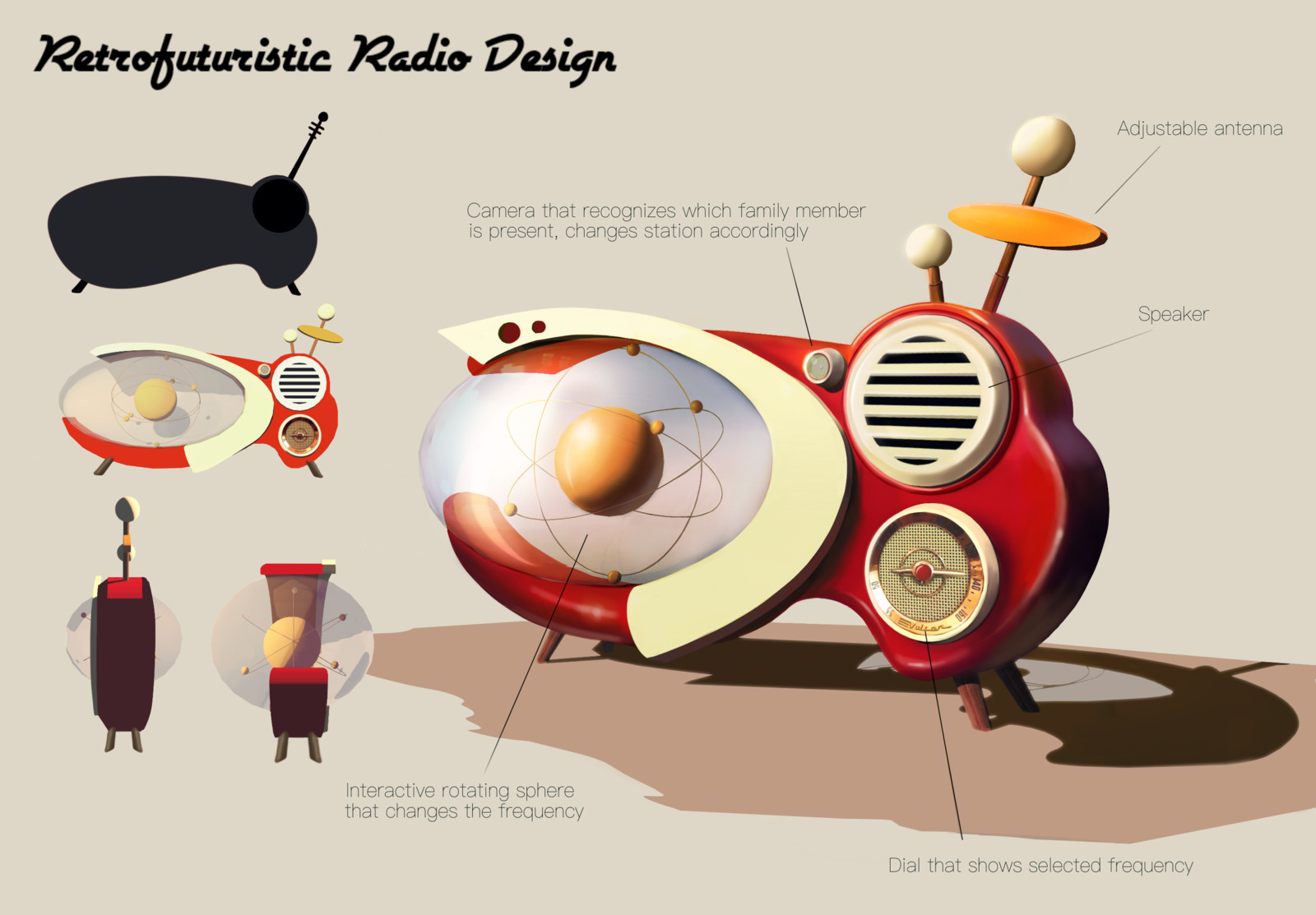 1950s Retrofuturistic Radio Design
