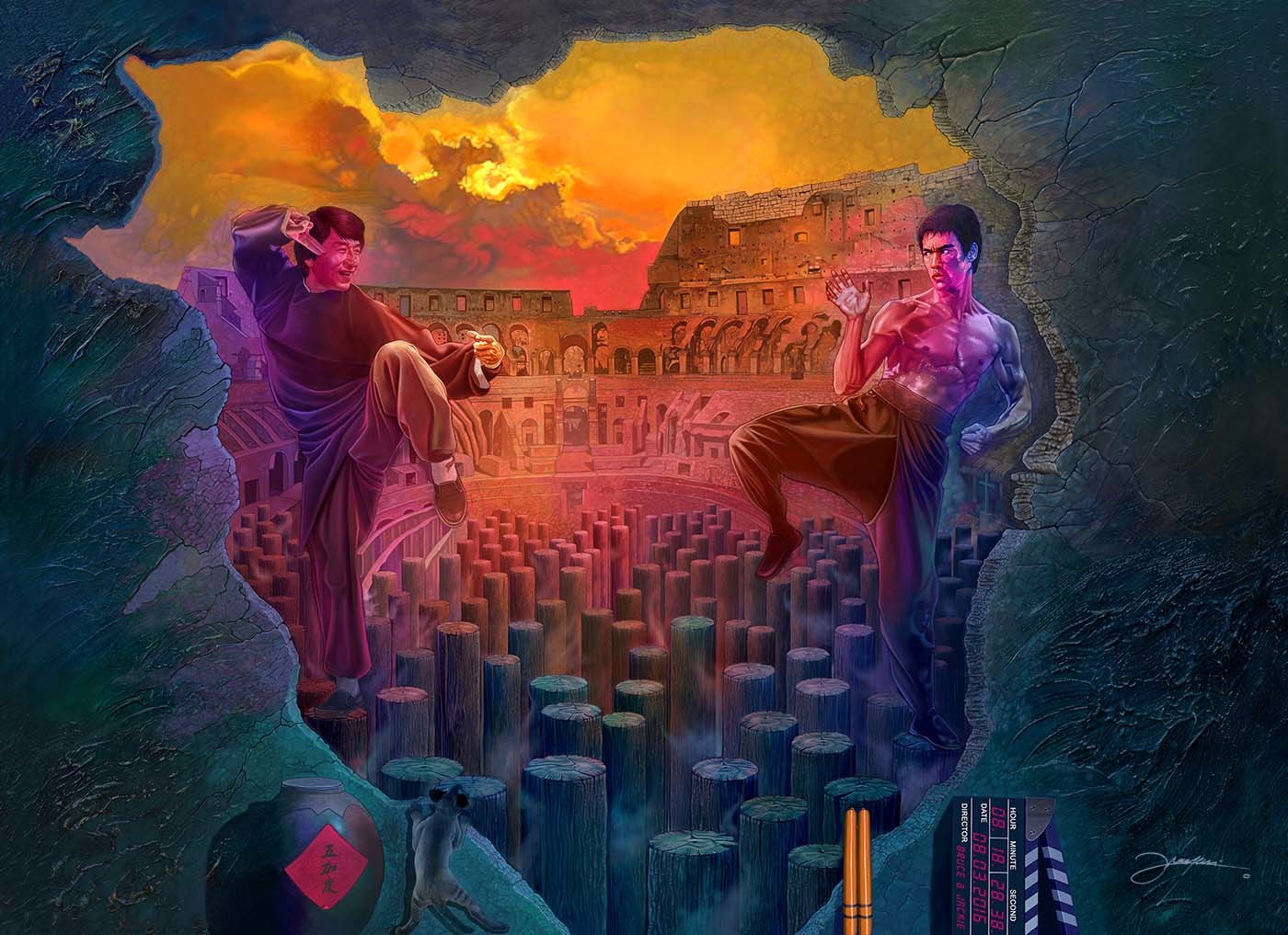 Artstation Bruce Lee Vs Jackie Chan Ys Tham