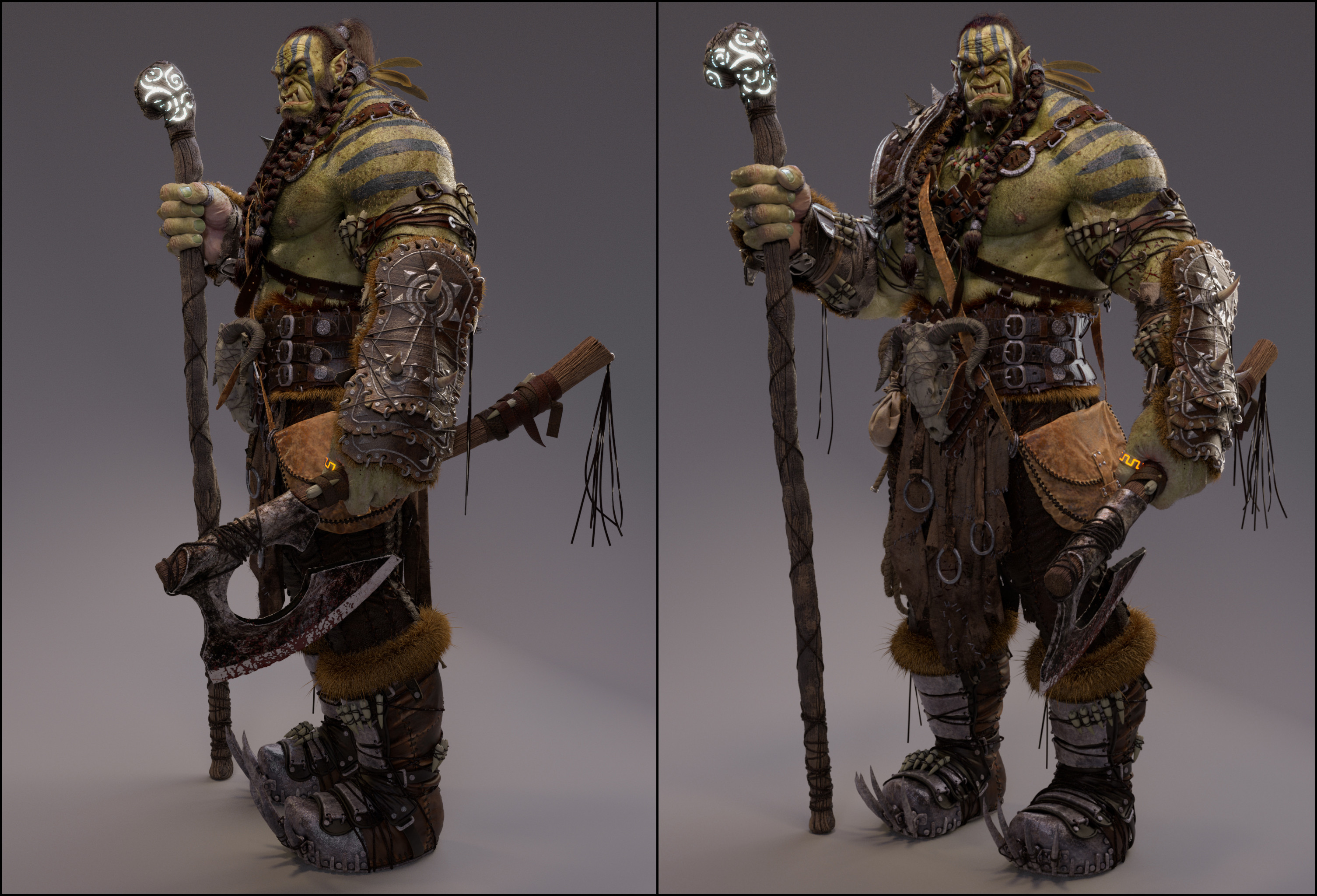 Orc warrior render 1