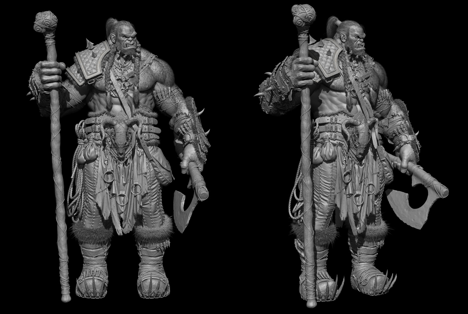 Orc warrior Zbrush screen
