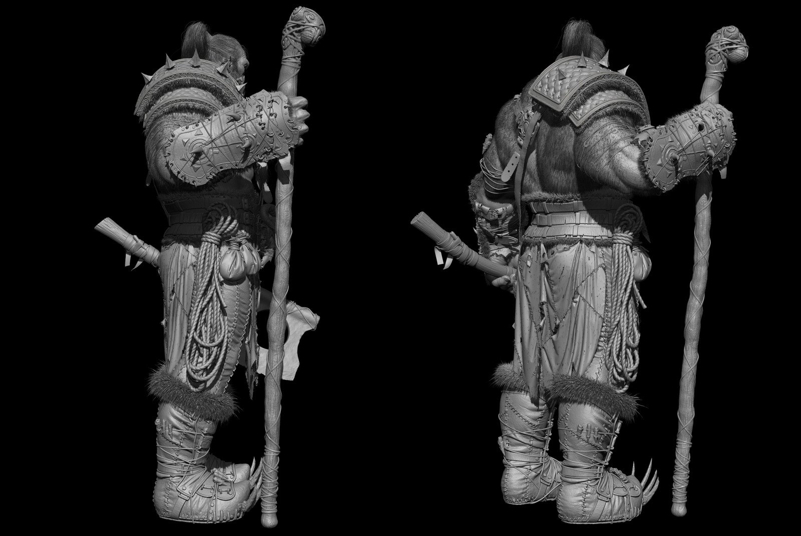 Orc warrior Zbrush screen 2