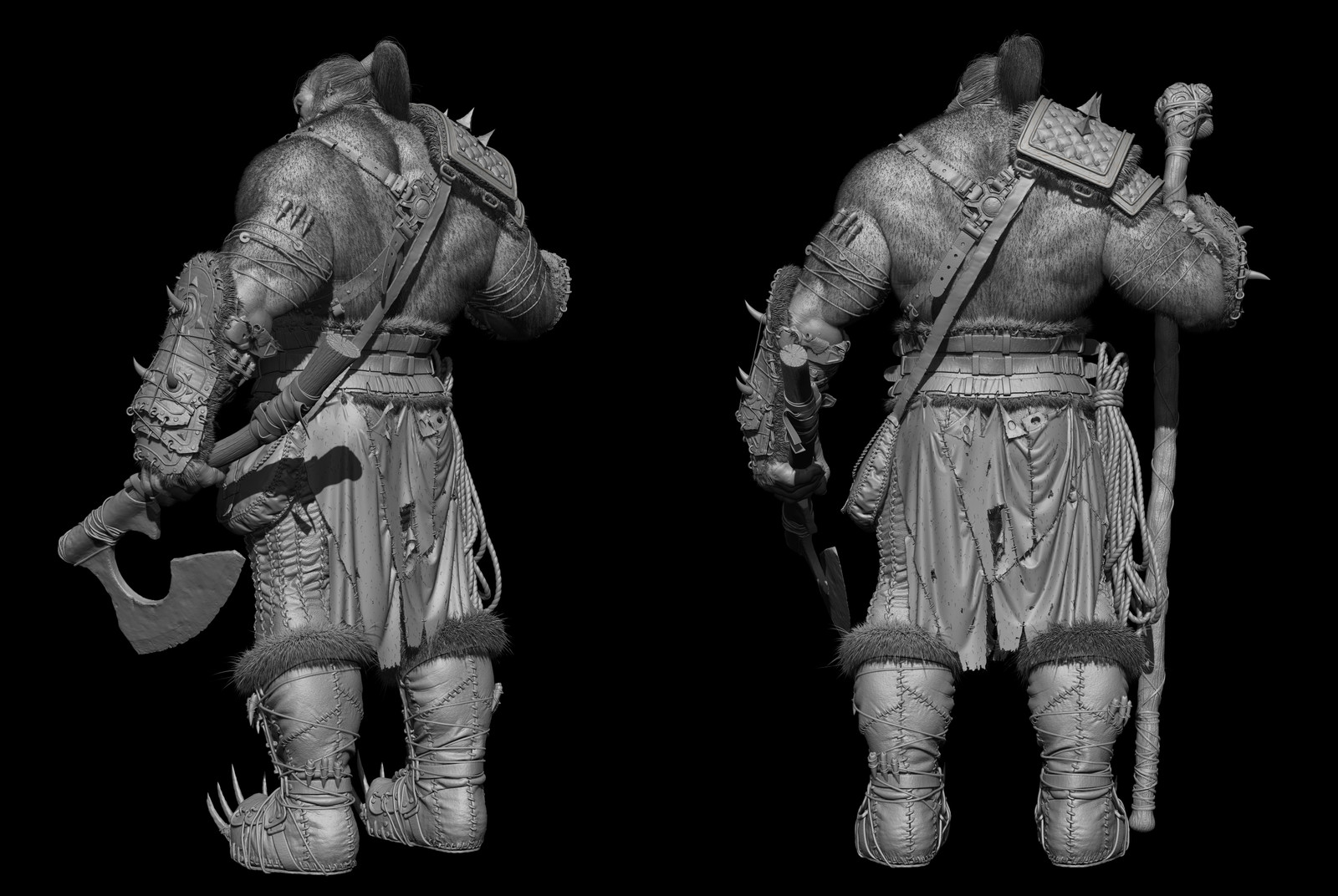 Orc warrior Zbrush screen 3