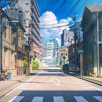 Artstation Tokyo Street Sunset Arseniy Chebynkin