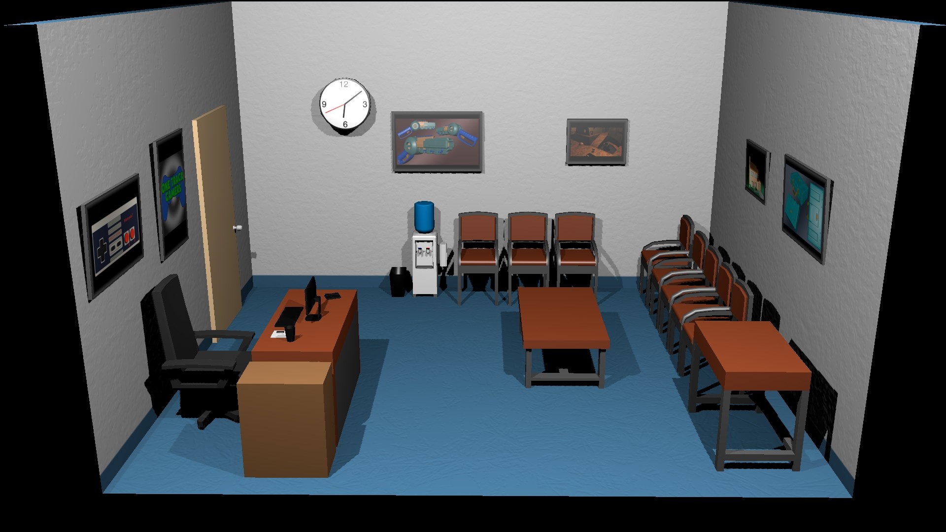Artstation Waiting Room 3d Model Jon Layola