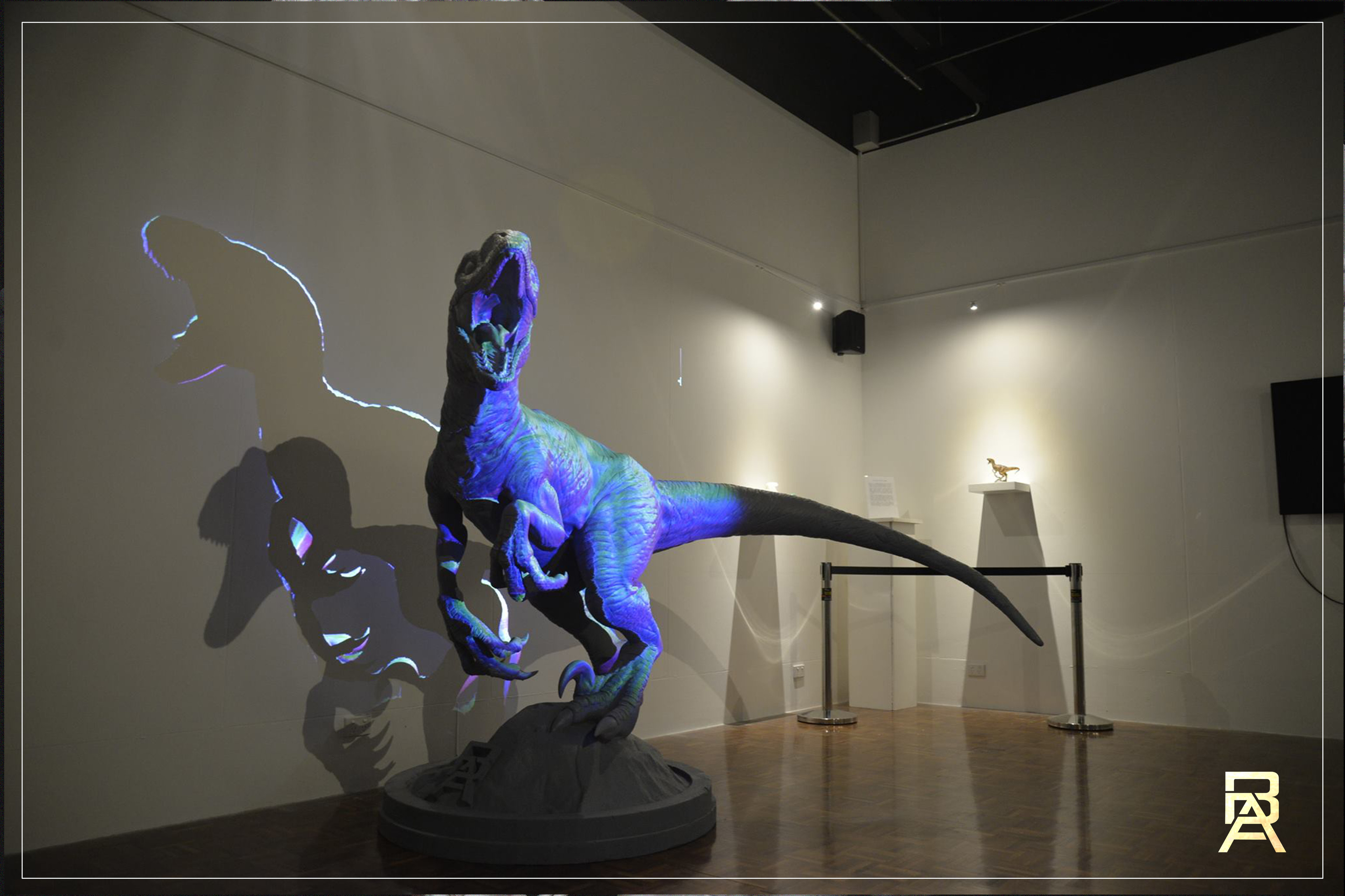 Final Sculpture &amp; 3D Prints (Background) at my Exhibition