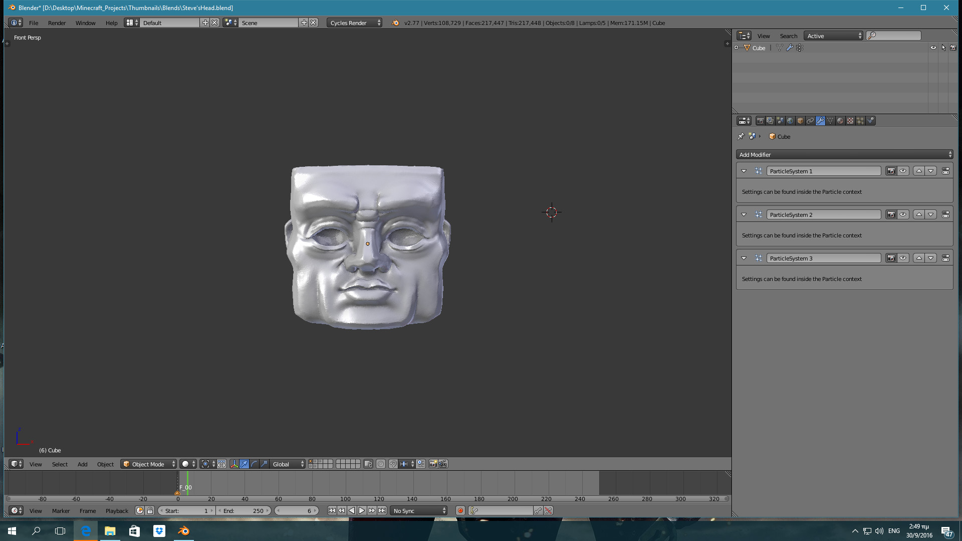 Yiannis Avgoloupis Stylized Steve's Minecraft Head