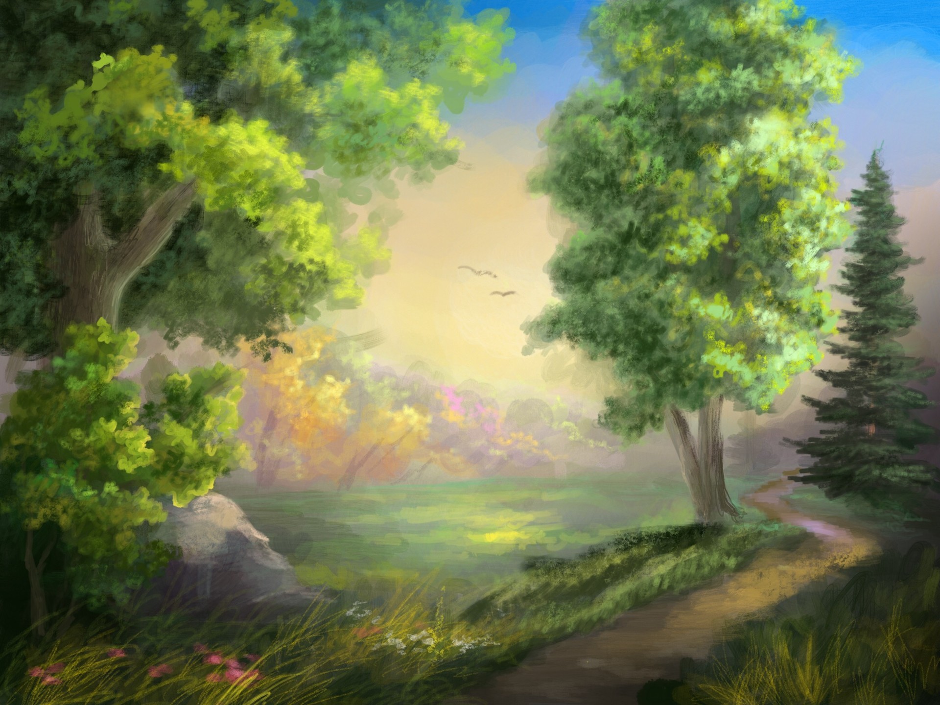 Artstation Landscape In Procreate Ivan Byalkovsky