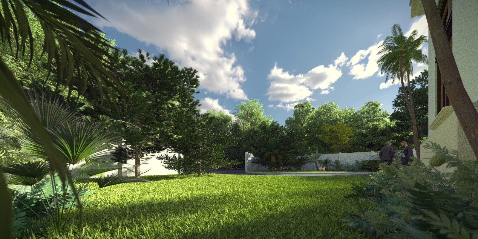 SketchUp + Thea Render 
Seagrove Beach House:
Front Garden floor lvl 2pt A Bob Lumina
2160 × 1080 Presto MC Bucket