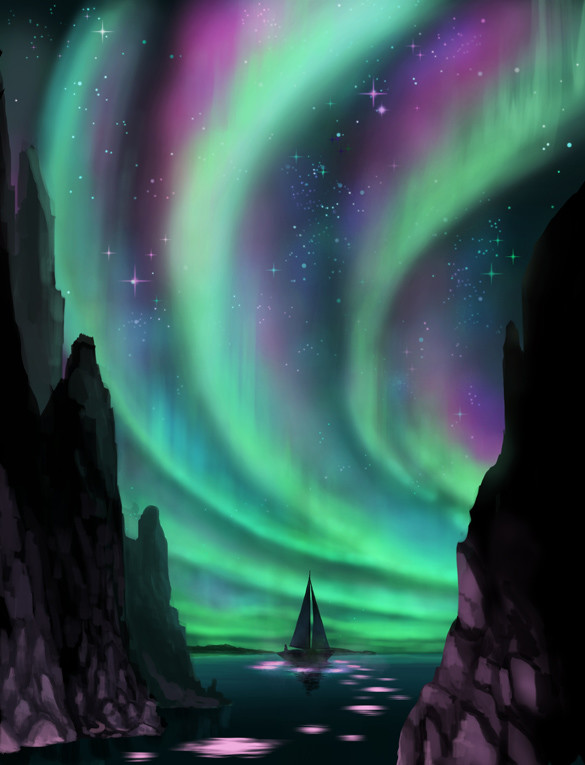 Redid the rocks, more lights for movement in an S-curve.