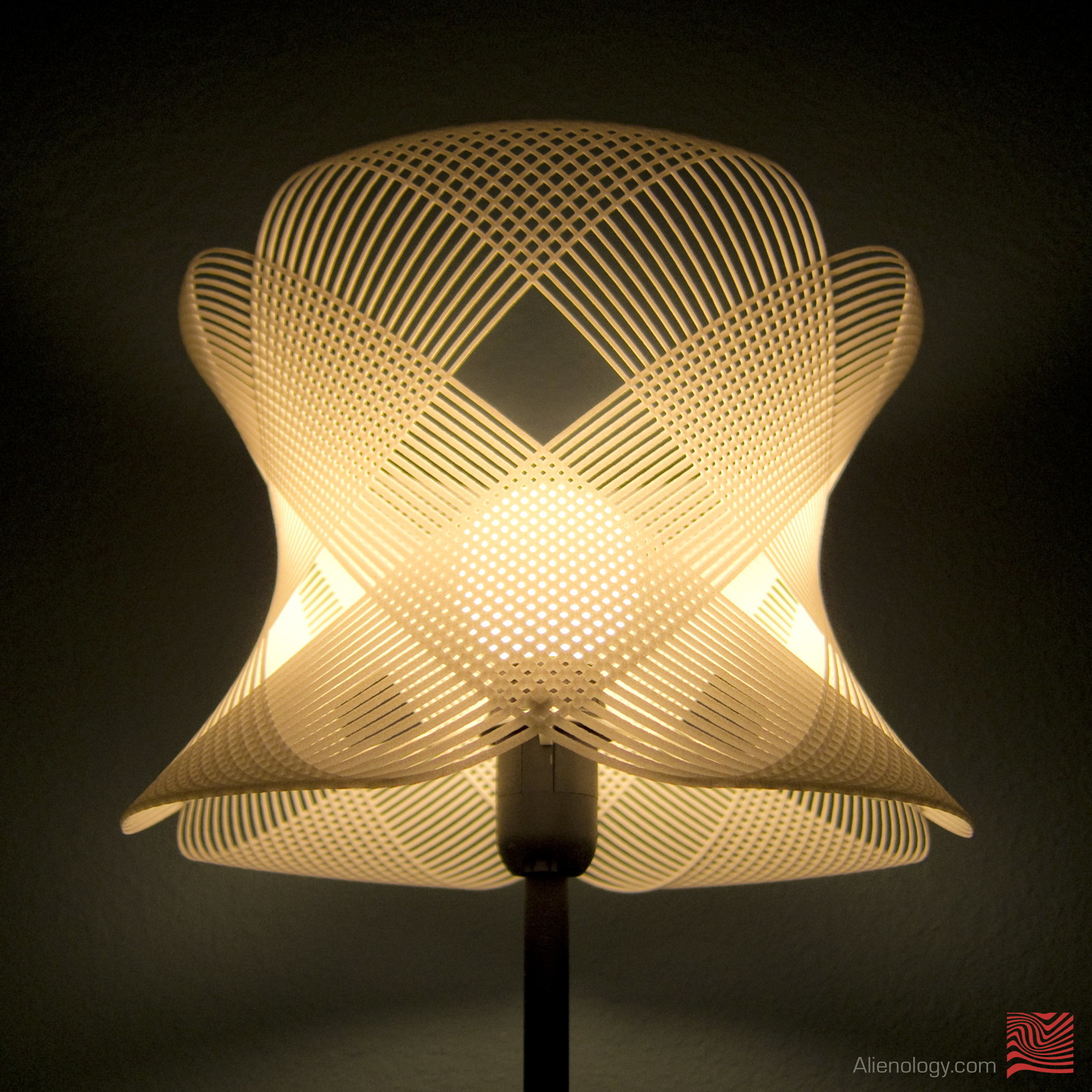 Clothoid 3D printed lamp (SLS nylon)