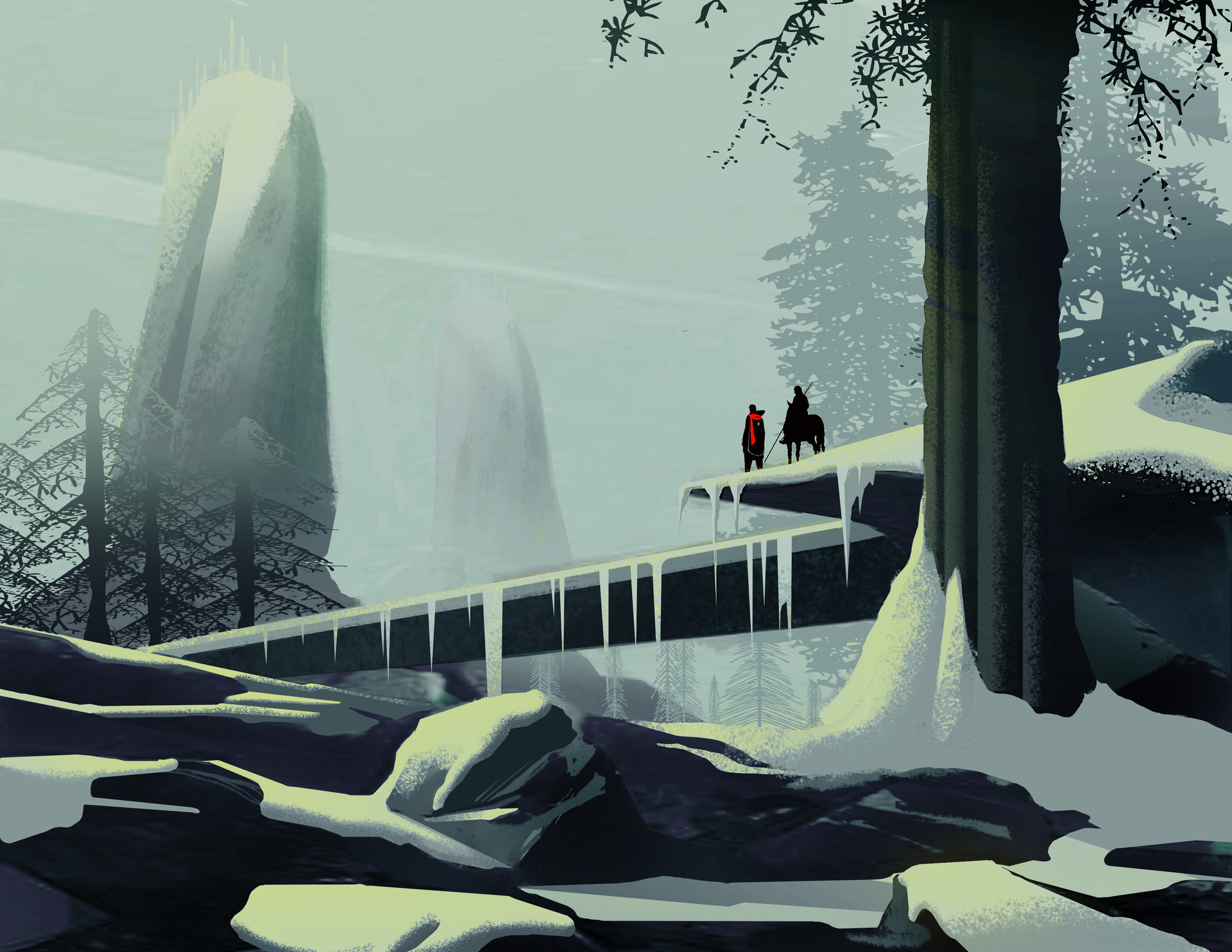 Artstation Eyvind Earle Style Study Thomas Aguirre A style which is at once mysterious, primitive, disciplined, moody, and nostalgic. eyvind earle style study thomas aguirre