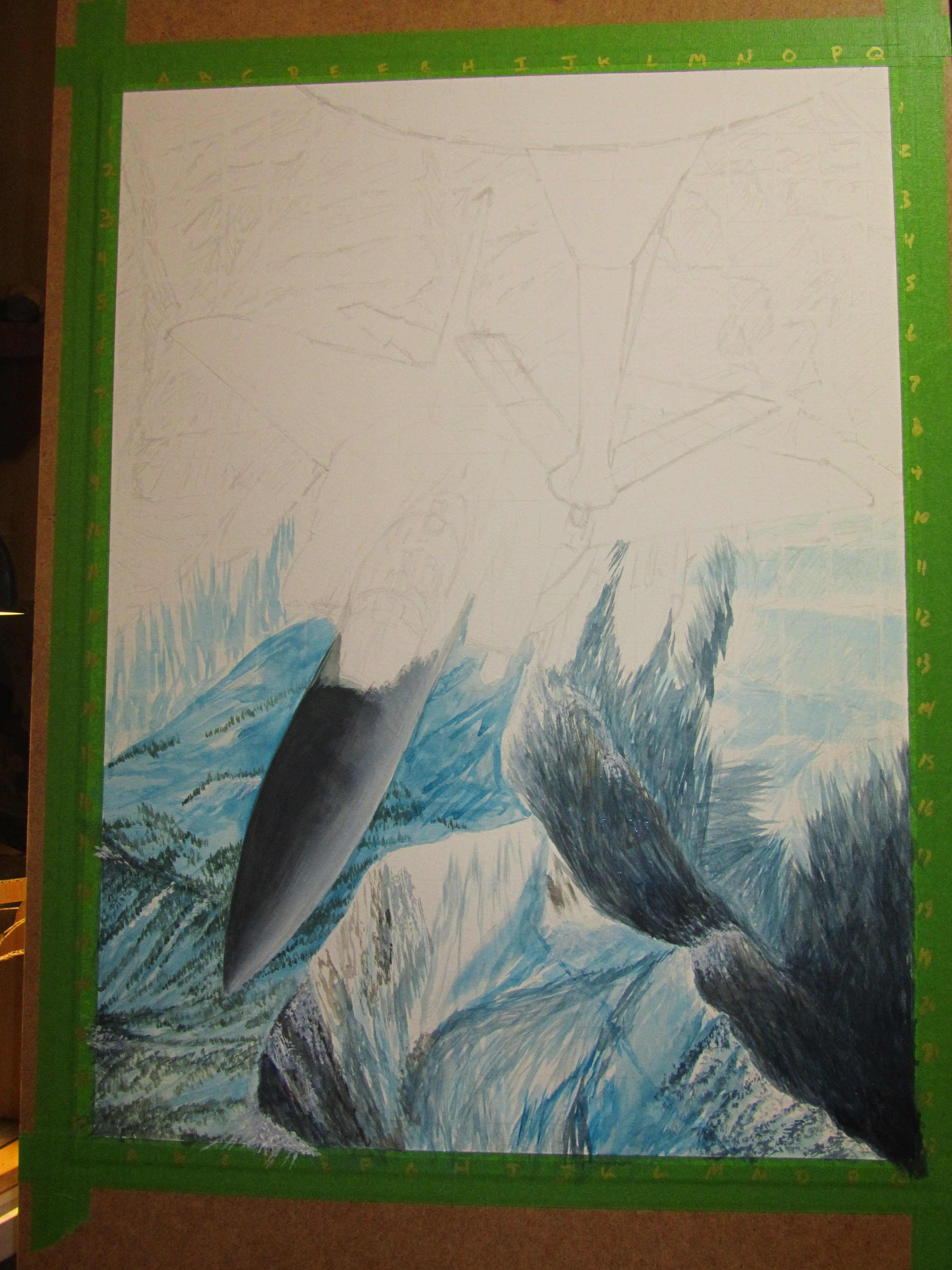 4: Continued work on the mountains 