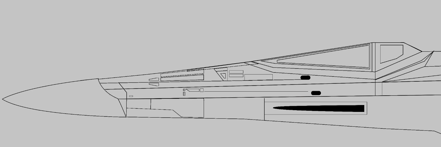 2: Profile view of the nose of the T-70 X-Wing featured in Star Wars The Force Awakens