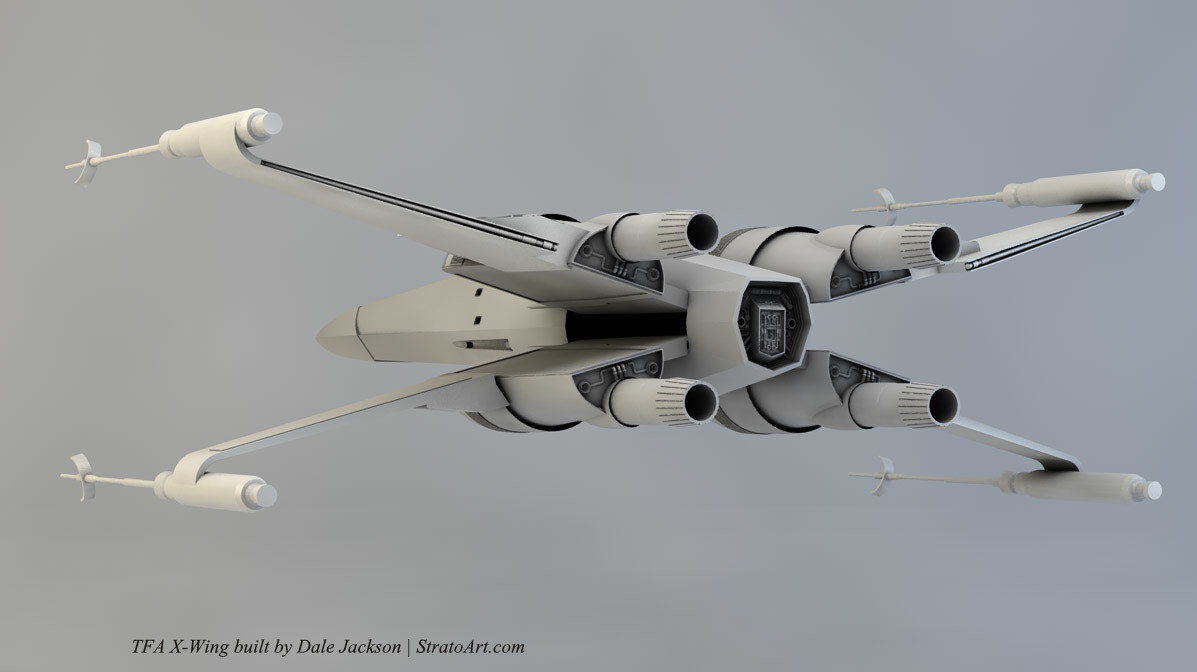 33: Backside details Just making it all up here. Based loosely on the older T-65 X-Wings.