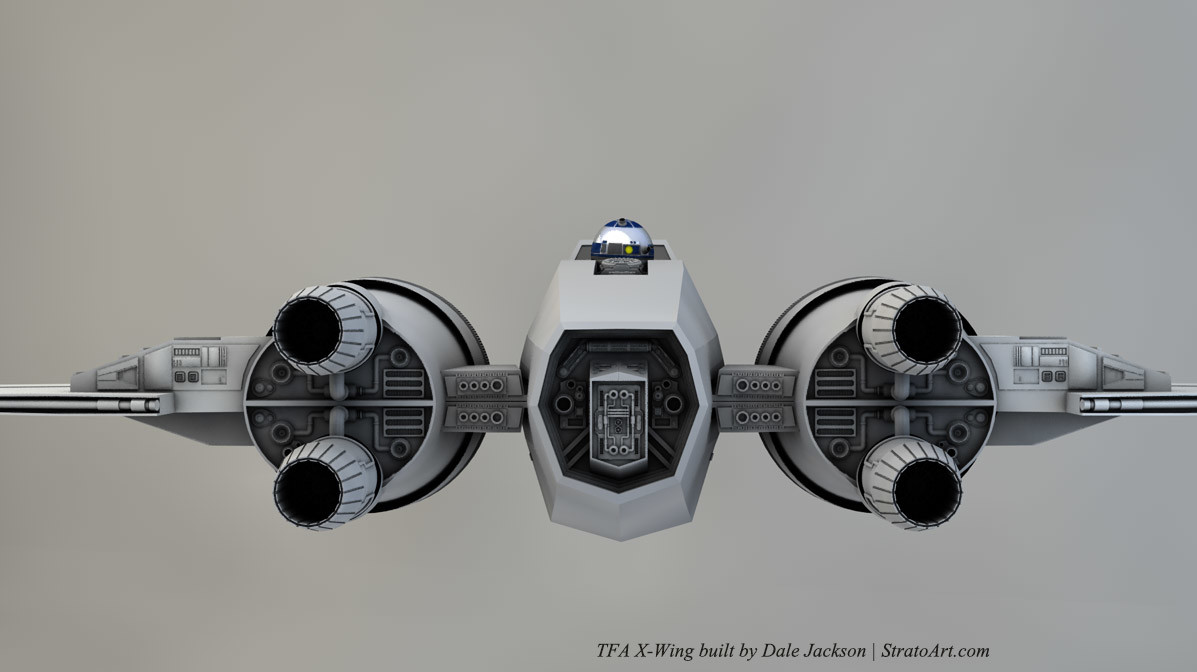 41: Keep in mind, the half-circle ends of the engines aren't the way they ended up being. I had to modify this in the last stages of the model build.
