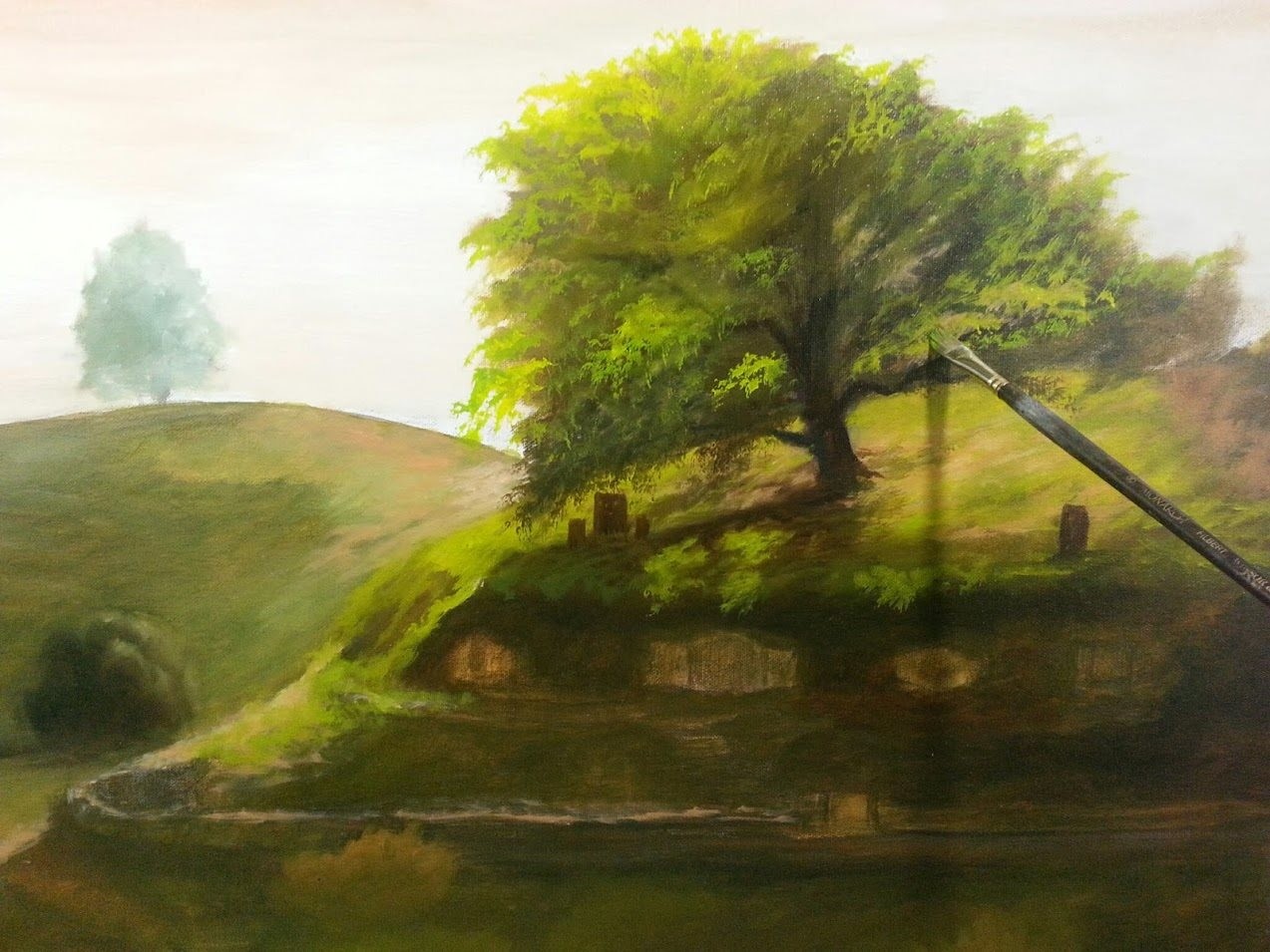 Artstation A Spring Morning At Bag End Oil Painting Dale Jackson