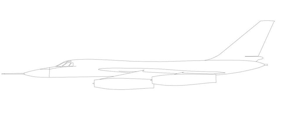 1: Starting within Adobe Illustrator, I outline the bomber , using many photograph references for the proper shaping.