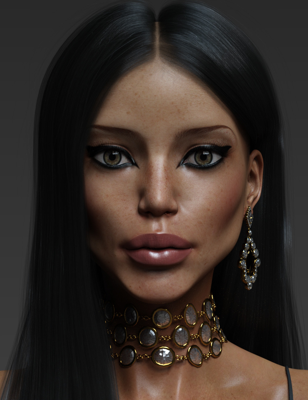Daz 3d. Lidia v. Макияж для 3d моделей. Фото девушки 3d модели.