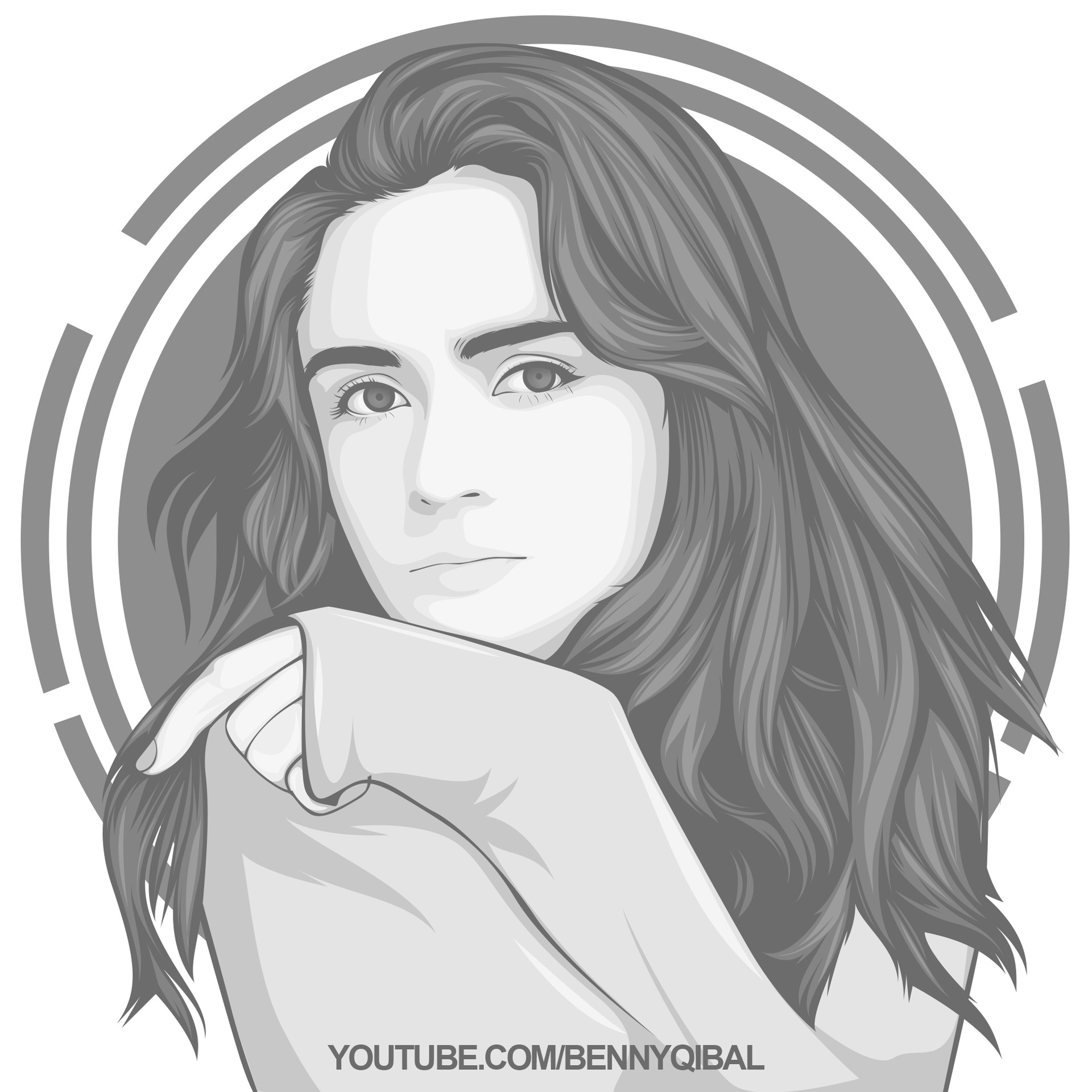 Artstation Monochrome Portrait Photoshop Tutorial Benny Qibal,Ball Easy Drawing For Nursery Kids