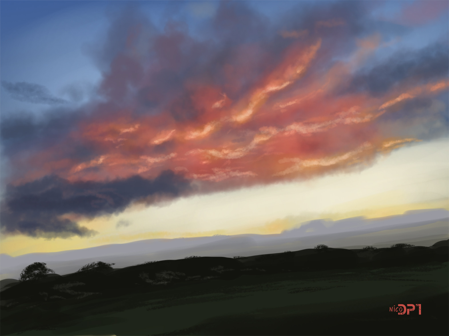 Artstation Sunset Sketch Nico De Digital Painting Tutorial